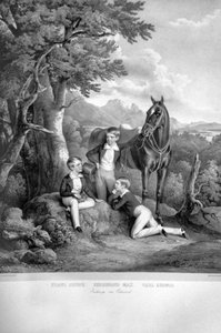 弗朗茨-约瑟夫一世与 Litho 兄弟 作者 约瑟夫·克里胡伯（Josef Kriehuber）