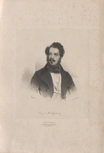 歌剧歌手乔瓦尼-奥拉齐奥-卡塔格诺娃的肖像，1800-1841年，1838年。 作者 Josef Kriehuber