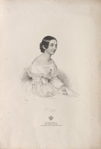 歌剧歌手丽塔-加布西1810-1891年的肖像，1840年。