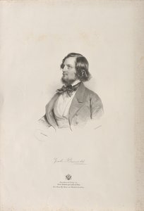长笛演奏家和作曲家朱利奥-布里夏尔迪1818-1881年的肖像，1850年以前。