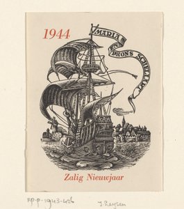 马里亚和丰斯-谢拉特对 1944 年的新年祝福 作者 约瑟夫·莱森 (Jef)