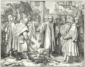 1520年，马丁路德在维滕贝格焚烧罗马教皇的公牛