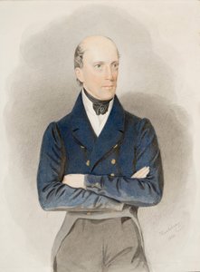 奥地利大公约翰（1782-1859 年）肖像（纸面水彩画） 作者 Josef Nikolaus Kriehuber