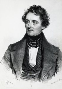 Johann Nepomuk Eduard Ambrosius Nestroy的肖像（维也纳 作者 Josef Nikolaus Kriehuber