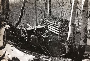 专辑“Meine weltkriegs - Erinnerungen South-West Front (Carinthia, Italien, South Tyrol) (My world war - memory of the South-Western Front in Carinthia, Italy, Trentino-Alto Adige) 31/03/1915-12/11/ 1918 年 - Josef Zohles Wien “：士兵与大炮 (b/wp 作者 约瑟夫·佐尔斯（Josef Zohles）