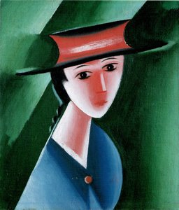 戴红帽子的女孩，1915年