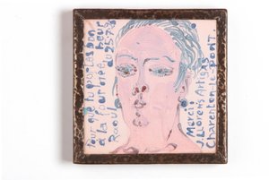 印有杜菲夫人肖像的瓷砖 作者 何塞普·阿蒂加斯