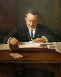 Enric Prat de la Riba（1870-1917 年）肖像，加泰罗尼亚民族主义政治家，20 世纪（绘画） 作者 Josep Maria Marques i Puig