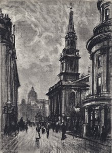 Duncannon Street, from Charing Cross (litho) 作者 约瑟夫·佩内尔（之后）