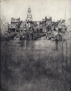 莱姆豪斯(Limehouse)(litho) 作者 约瑟夫·佩内尔（之后）