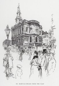 St Mary-le-Strand from the East (litho) 作者 约瑟夫·佩内尔（之后）