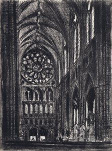 The Transept，威斯敏斯特（石版画） 作者 约瑟夫·佩内尔（之后）