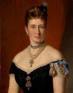 英国爱丽丝公主1843-1878年，黑森州和莱茵州的大公夫人，1879年。 作者 约瑟夫·亚当·哈特曼