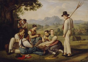 Mowers休息，1819年 作者 约瑟夫·安东·隆伯格