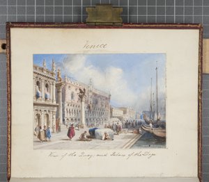 1822年，威尼斯粘贴到托马斯穆迪杂志的瑞士和意大利之旅（纸上写着） 作者 约瑟夫·阿克斯·斯莱普