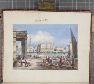威尼斯1822年通过瑞士和意大利的托马斯穆迪杂志的标题页粘贴（纸上写着） 作者 约瑟夫·阿克斯·斯莱普