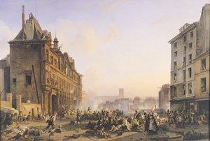 攻击Hotel de Ville，1830年7月28日 作者 约瑟夫·博美
