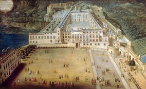 1732 年的摩纳哥王宫 作者 约瑟夫·布雷桑