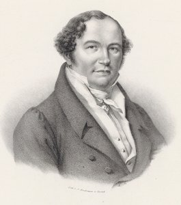 作曲家康拉丁-克鲁泽的肖像，1780-1849。 作者 Joseph Brodtmann