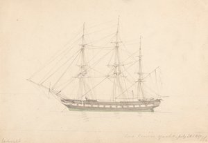 克雷文勋爵的游艇，1817 年 7 月 23 日 作者 约瑟夫·卡特赖特