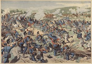 维森堡战役，普法战争，1870年8月4日（彩色平印）。