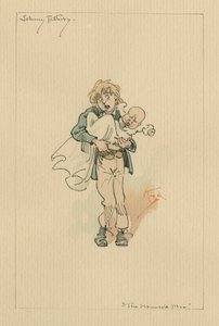 约翰尼·泰勒比 - “闹鬼的男人”和“幽灵的交易”，20世纪20年代（笔和墨水在纸上写着） 作者 约瑟夫·克莱顿·克拉克