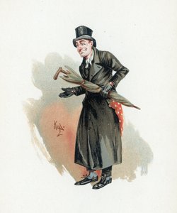 桑普森黄铜，插图来自查尔斯狄更斯的“人物素描”，1890年