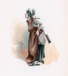小侯爵夫人，插图来自查尔斯狄更斯的“人物素描”，1890年 作者 约瑟夫·克莱顿·克拉克