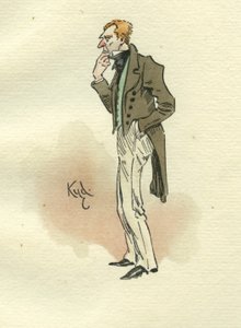 Uriah Heep来自大卫科波菲尔（墨水和纸张上的wc） 作者 约瑟夫·克莱顿·克拉克