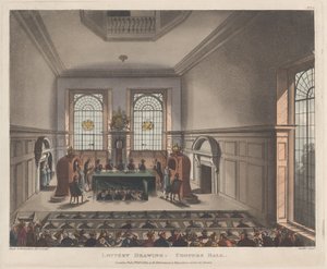 Lottery Drawing, Coopers Hall, February 1, 1809., February 1, 1809. 作者 约瑟夫·康斯坦丁·斯塔德勒