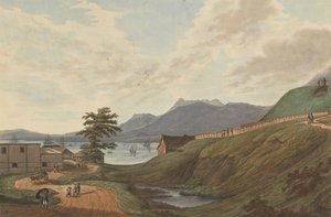 苏门答腊本库伦 Soongey Lamou 山堡马尔伯勒，1799 年 作者 约瑟夫·康斯坦丁·斯塔德勒