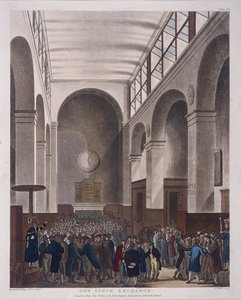 伦敦Bartholomew Lane的证券交易所，1809年
