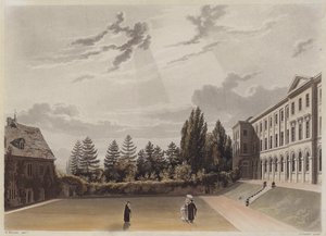 牛津伍斯特学院（aquatint） 作者 约瑟夫·康斯坦丁·斯塔德勒