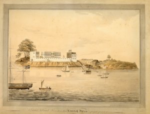 非洲塞拉利昂班斯岛风景，约 1805 年（水彩画） 作者 约瑟夫·科里