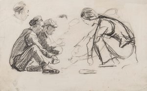 坐着的数字 作者 Joseph Crawhall