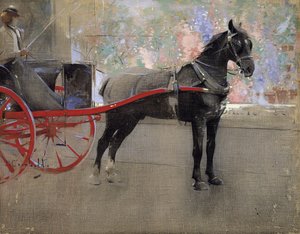 花店（亚麻布水粉画）