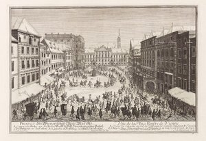 维也纳Neuer Markt新市场，1719年。 作者 约瑟夫·伊曼纽尔·费舍尔·冯·埃拉赫