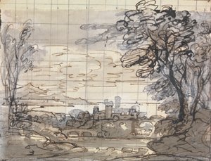 有城堡和桥梁的河流 作者 约瑟夫·法灵顿