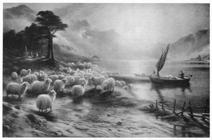 1911年，大约在1890年，在湖上渡轮 作者 约瑟夫·法夸森