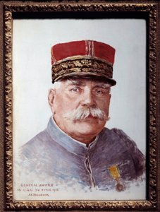 Joffre 将军 (1852-1931) 的肖像，法国元帅 Joseph Felix Bouchor (1853-1937) 的画作。 1915. 尺寸 0.33x0.24 m。 巴黎，卡纳瓦莱博物馆