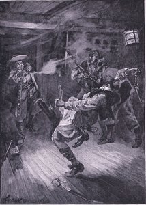 Shot the new captain through the head (litho) 作者 约瑟夫·芬内摩尔