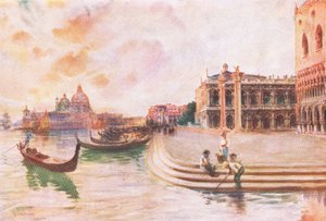 The Molo，Venice，来自Hutchinsons Picturesque Europe，由Hutchinson＆Son出版，c.1930