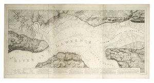 约 1781 年魁北克及其周边地区和防御工事平面图（彩色版画） 作者 Joseph Frederick钱包DesBarres