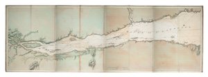 圣劳伦斯河图，北美大西洋沿岸，约 1781 年（彩色雕刻）