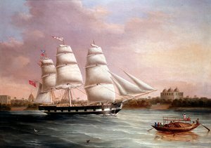 约翰·伍德（John Wood）与孟买接壤，约1850年。