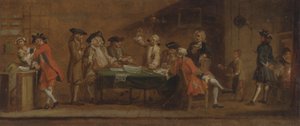 酒馆或咖啡馆中的人物，约1725年或1750年后。