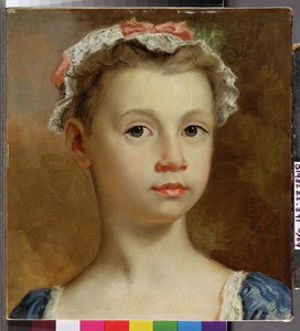 一个年轻女孩的剪影，c.1730-40 作者 约瑟夫·海摩尔