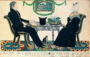 詹姆斯和萨拉塔特尔，1836年 作者 约瑟夫·希利亚德·戴维斯