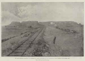 De Aar，与Tafelberg在远处显示铁路到金伯利，大约三十五英里 作者 约瑟夫·霍兰·特林厄姆