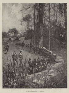 Ashanti Expedition，Ejuvassi的警报，在前往考马斯的途中，Houssas结果击退了一场假定的攻击
